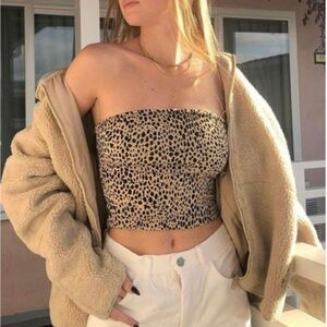 Brandy Melville Cheetah animal print tube top